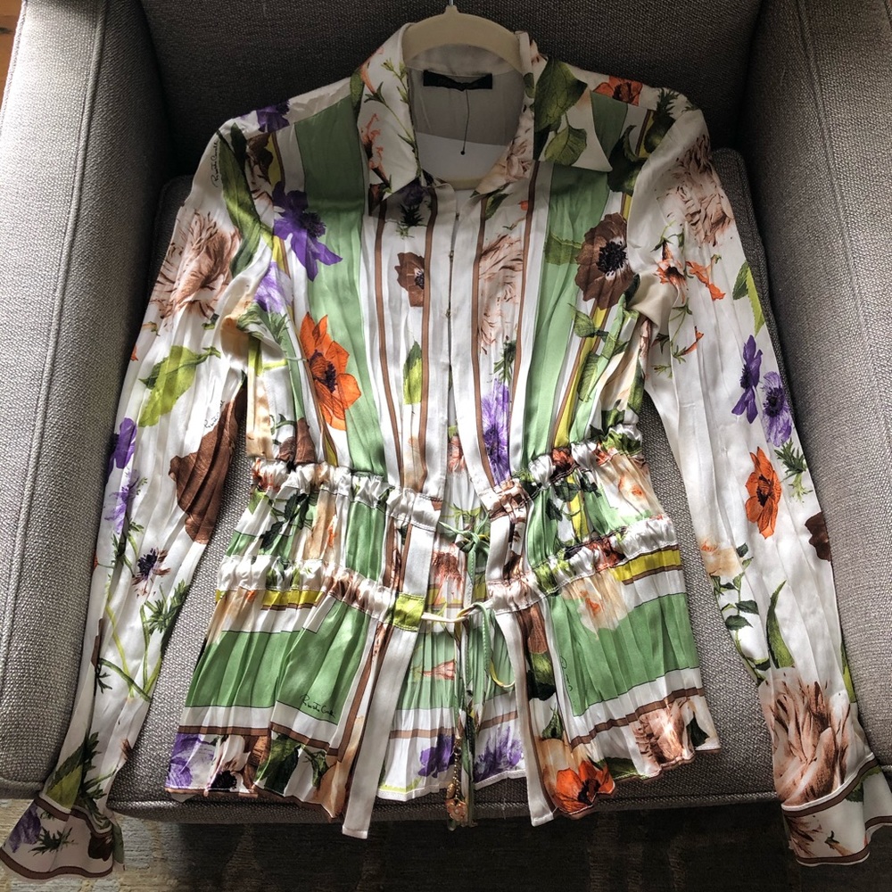 Floral Silk Roberto Cavalli Top